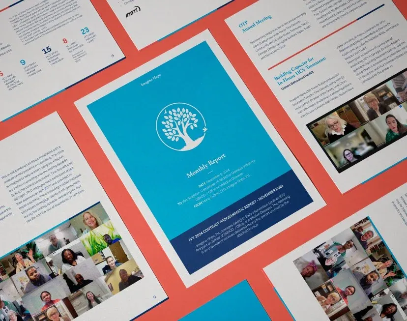 Imagine Hope monthly report pages