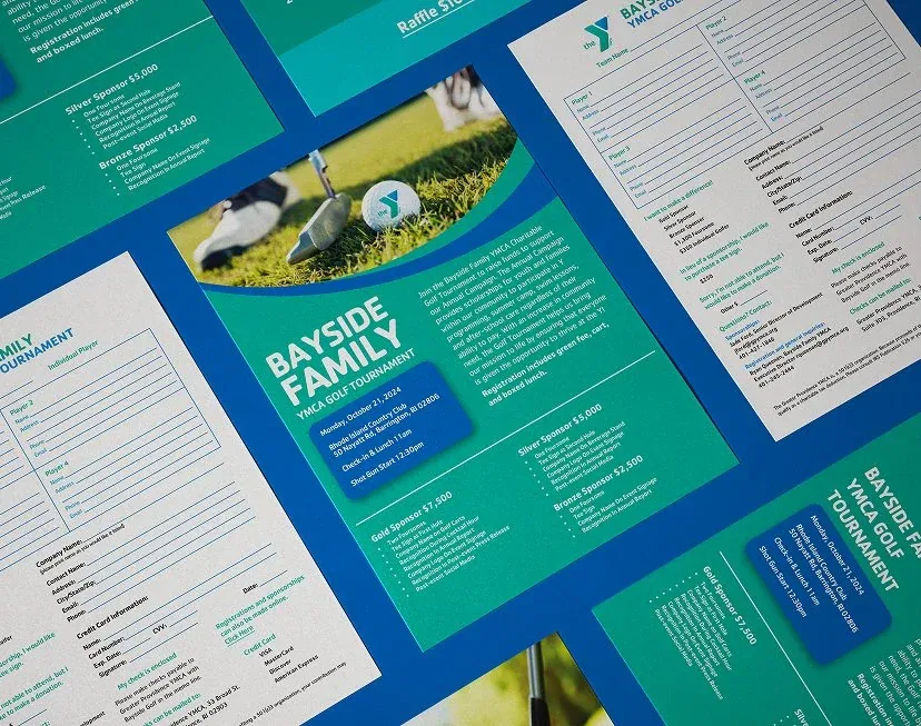 YMCA family program print pieces